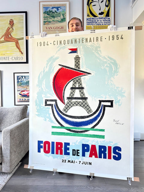 Original Jean Carlu Poster Foire De Paris 1954
