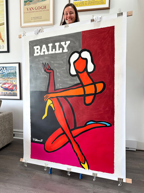 Original Bernard Villemot Bally Shoes Femme, 1978