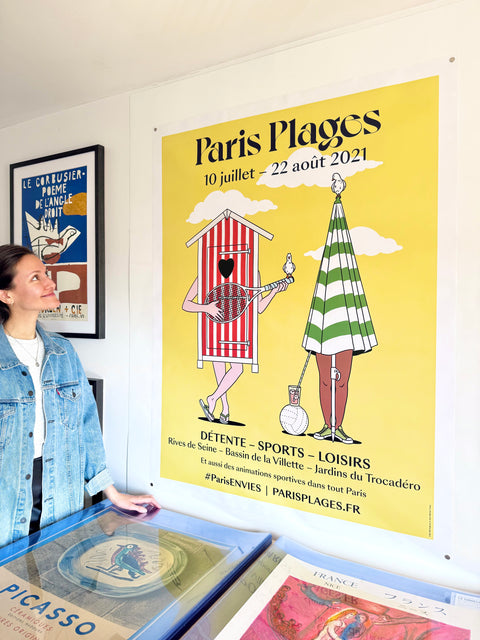 Affiche Originale Paris Plages 2021, Jean-Michel Tixier (Grand Format)