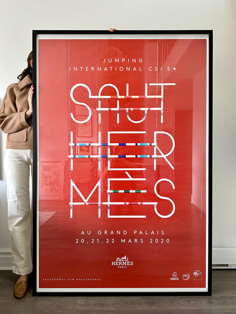 Original Saut Hermes Poster 2020, Paris (3 Different Colors Available)