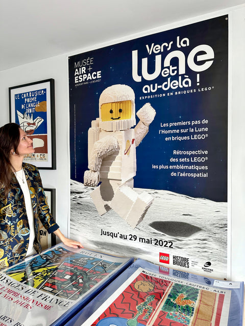 Affiche originale Lego "Musée de l'Air et de l'Espace" Exposition à Paris, 2022