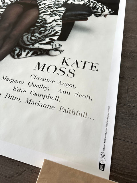 Affiche originale du magazine de mode Bazaar "Kate Moss", 2023