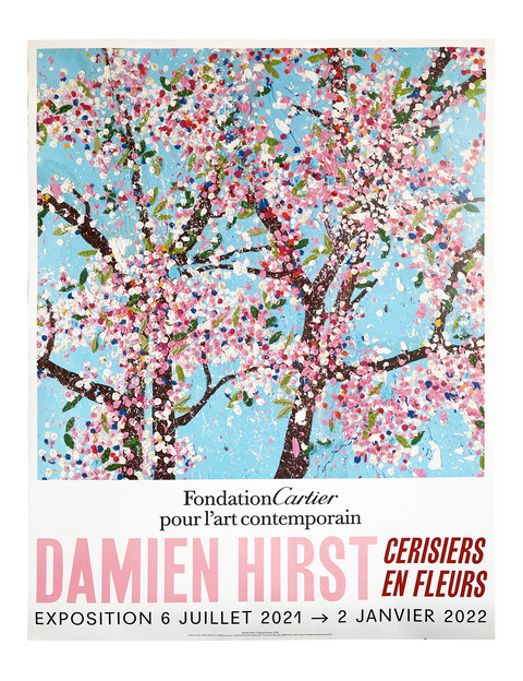Original Poster by Damien Hirst, Exhibition At Fondation Cartier - Wonderful World Blossom