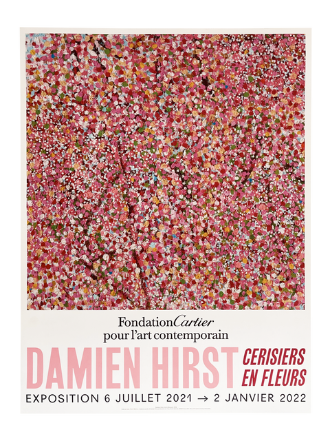 Original Poster by Damien Hirst, Exhibition At Fondation Cartier - Wonderful World Blossom