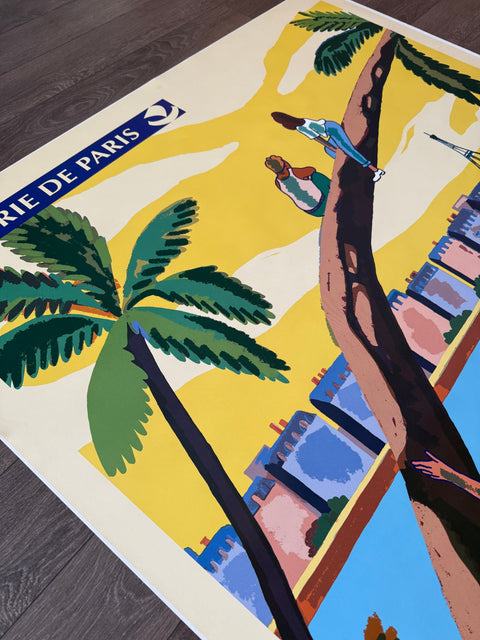 Original Paris Plage Poster By Simon Roussin, 2017