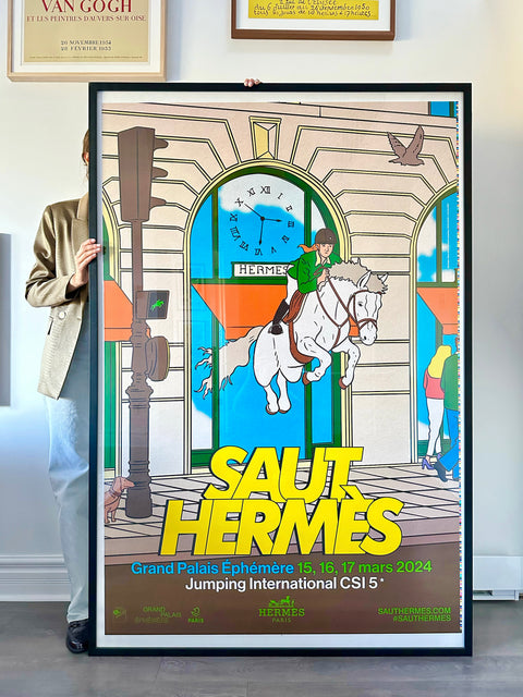Grande affiche originale Saut Hermès 2024