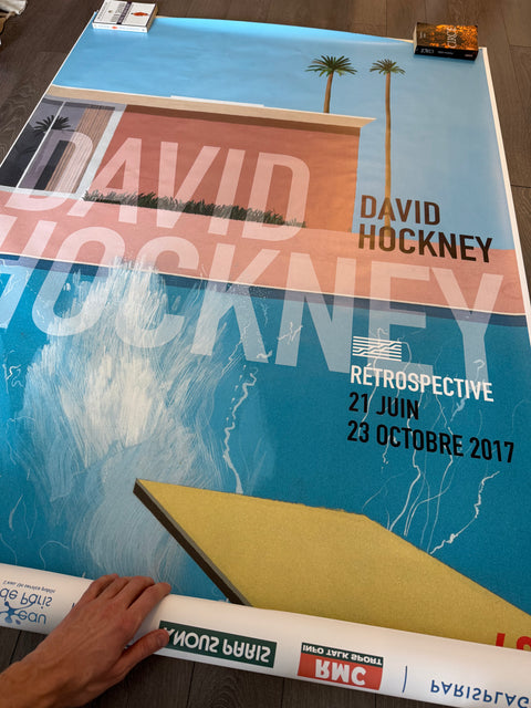 Original Large Poster David Hockney 2017 - Centre Pompidou - Big Size