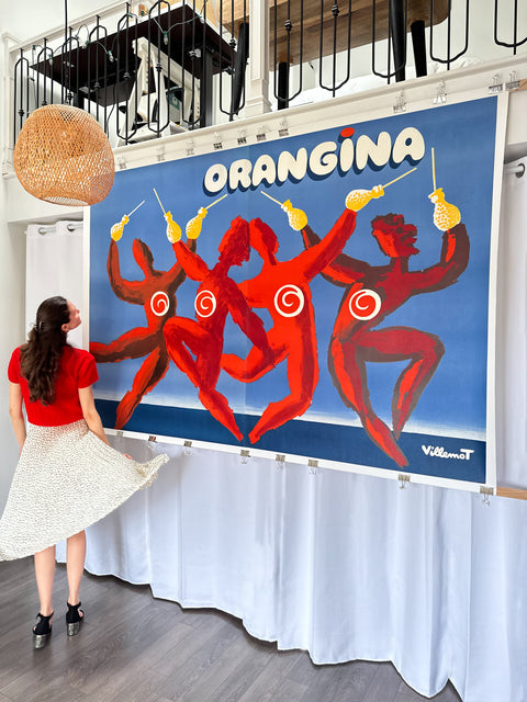 Original Bernard Villemot Poster Orangina "Dance" 1983