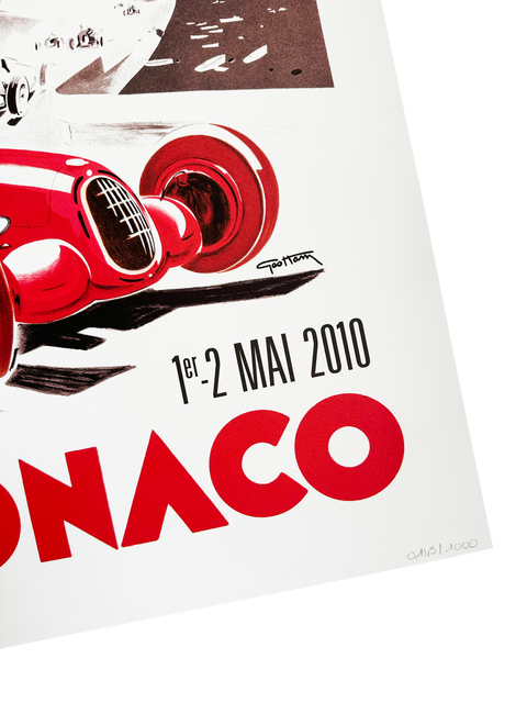 Affiche Lithographique Originale Grand Prix Historique de Monaco 2010, numérotée 145/1000 (VIP)
