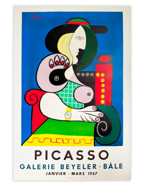Original Pablo Picasso Poster Galerie Beyeler - Bale "Femme a La Montre", 1967 - Mourlot