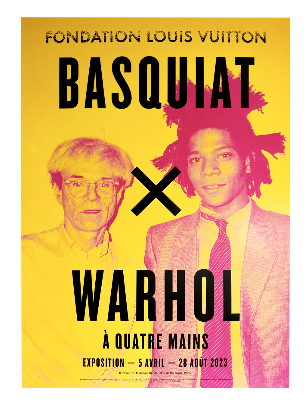 Original Basquiat x Warhol Poster Fondation Louis Vuitton