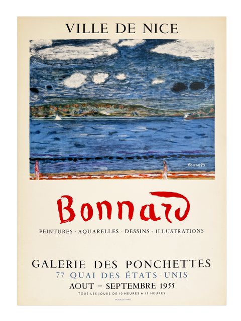 Original Pierre Bonnard Poster Galerie des Ponchettes, 1955 - Mourlot