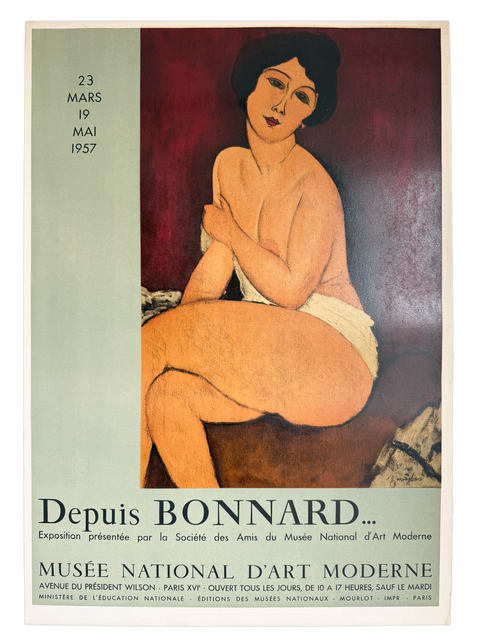 Original Lithographic Poster Bonnard 1957, Mourlot (Arch Paper)