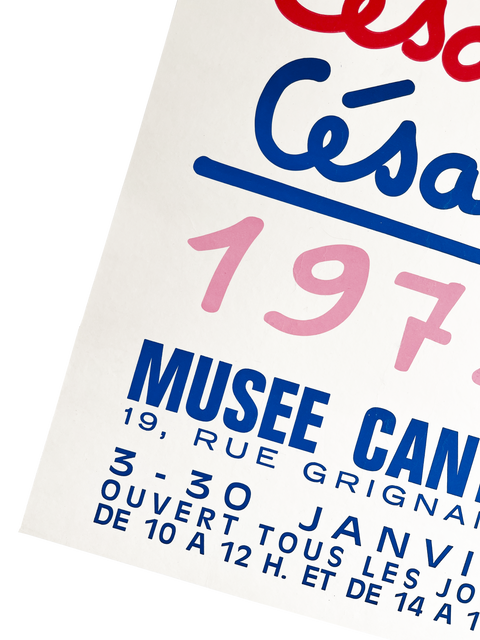 Affiche originale César Baldaccini Musée Cantini 1972