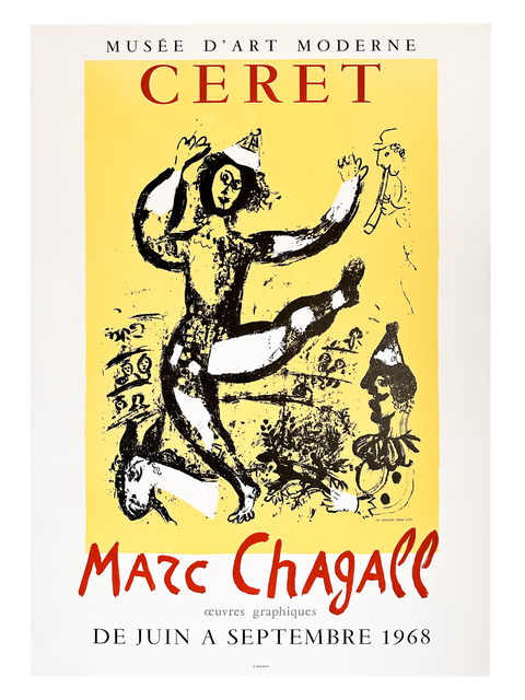 Original Marc Chagall Poster, Le Cirque (Ceret) - 1968 - Mourlot