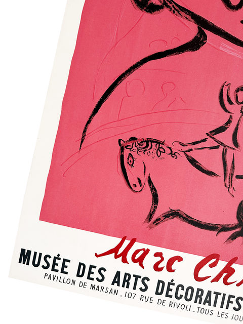 Original Marc Chagall Poster, Musée Des Arts Decoratif, 1958 - Mourlot