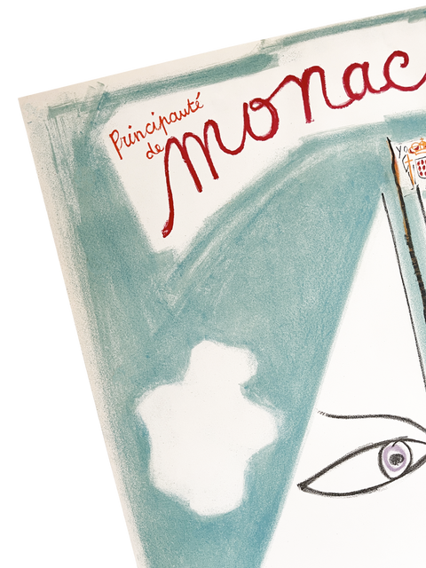 Original Jean Cocteau Poster "Monaco" 1959 - Mourlot