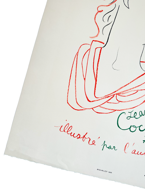 Original Jean Cocteau Poster "Grasset Theatre Complet" 1957 (Arches Paper)