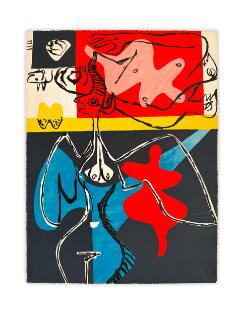 Lithographie originale de Le Corbusier "Le Poème de l'Angle Droit", 1955 - Mourlot (#1)