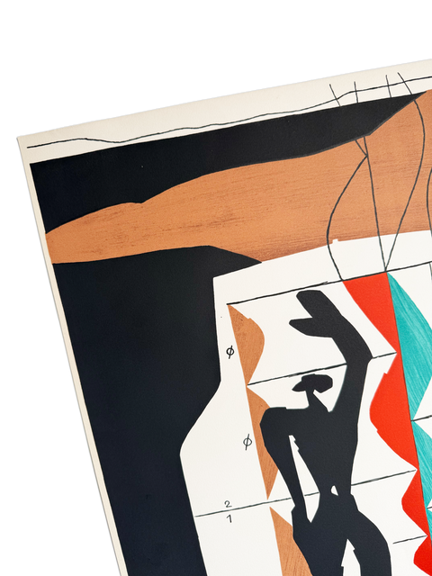 Original Le Corbusier Poster "The Modulor Man", 1956 - Mourlot