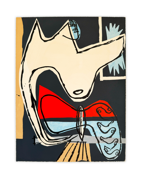 Lithographie originale Le Corbusier "Le Poème de l'Angle Droit", 1955 - Mourlot (n°3)