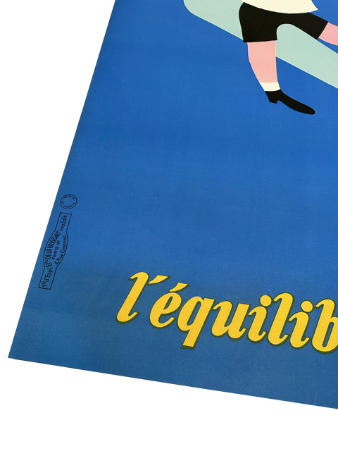 Original Danone Poster "L'équilibre de la santé" By Hervé Morvan 1954