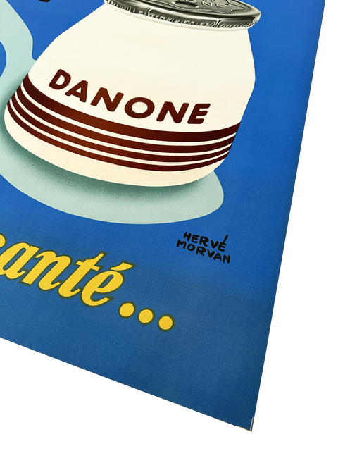 Original Danone Poster "L'équilibre de la santé" By Hervé Morvan 1954