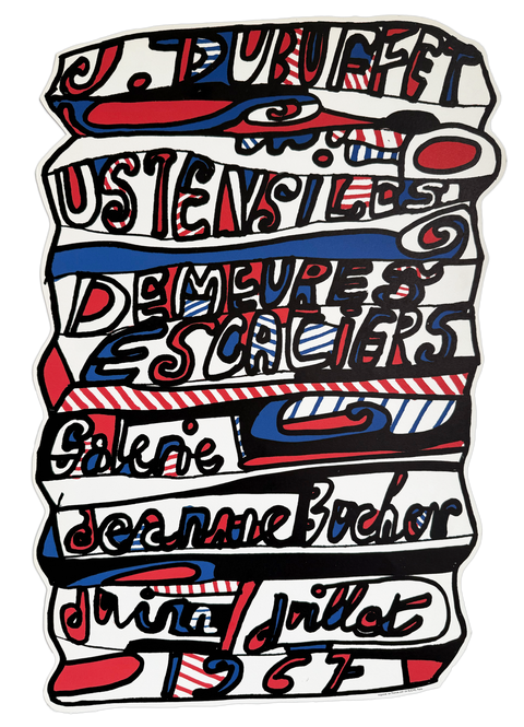 Original Dubuffet Poster Gallery Bucher, 1967