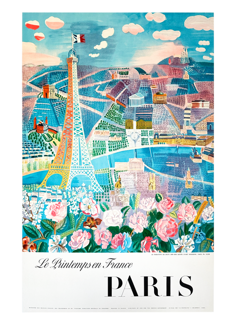 Original Raoul Dufy Poster "Le Printemps en France", 1950