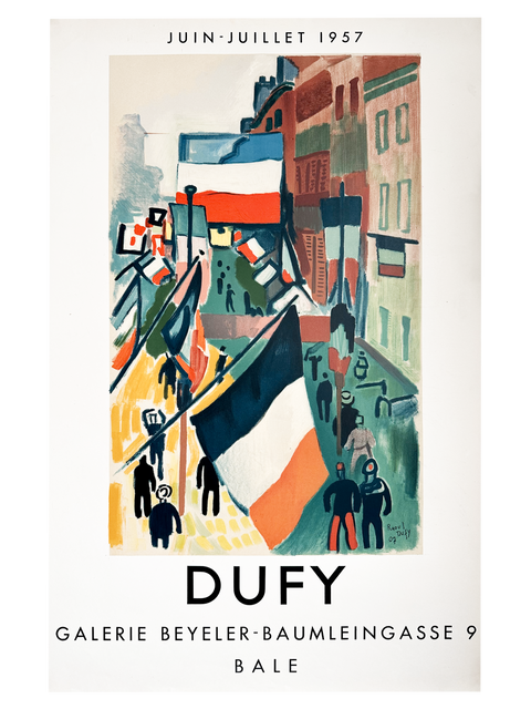 Original Raoul Dufy Poster Galerie Beyeler-Baumleingasse, Mourlot - 1957