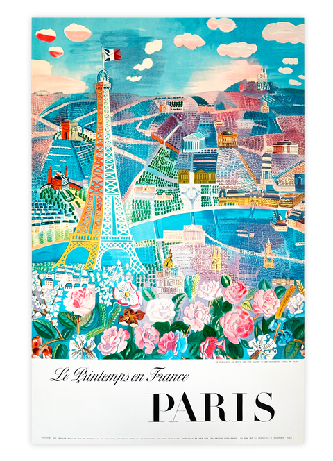 Original Raoul Dufy Poster "Le Printemps en France", 1950