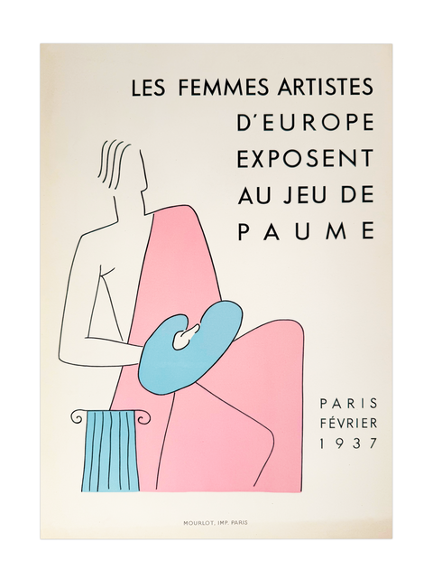 Original Poster "Les Femmes Artistes d’Europe exposent au Jeu de Paume", 1937 - Mourlot