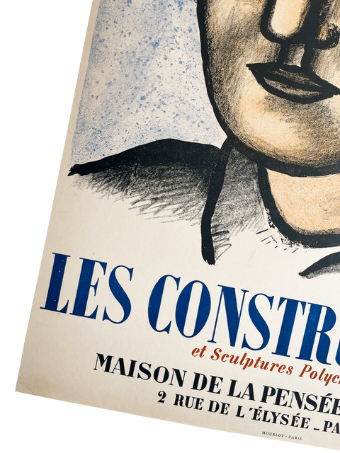 Affiche originale de Fernand Léger "Les Constructeurs" - Mourlot, 1951 (Signée par Fernand Léger)