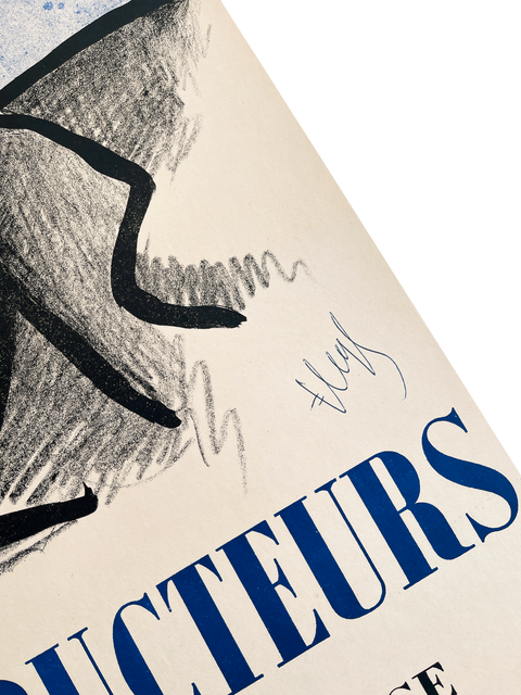 Affiche originale de Fernand Léger "Les Constructeurs" - Mourlot, 1951 (Signée par Fernand Léger)