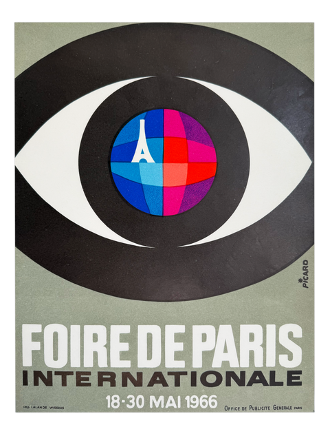 Original Poster Foire De Paris International by Picaro, 1966