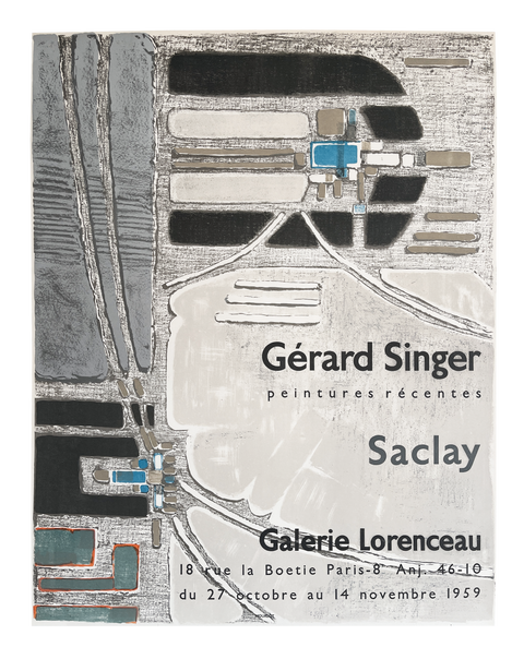Original Gerard Singer Poster Galerie Lorenceau, 1959 - Mourlot