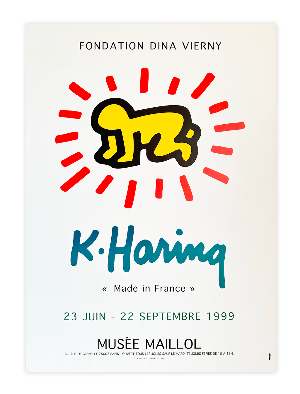 Original Keith Haring Poster Musee Maillol 1999, Paris – nbmposter