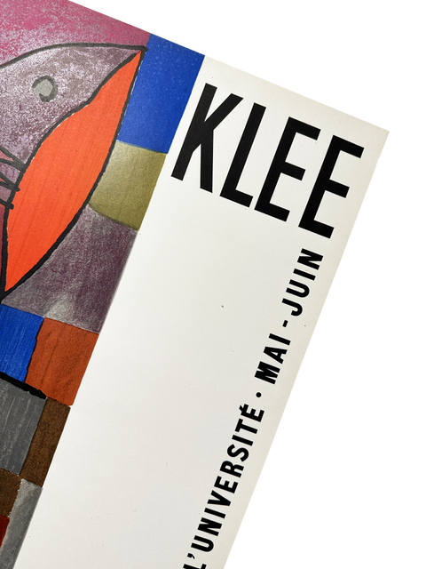 Affiche originale de l'exposition Paul Klee « Berggruen », 1961 - Mourlot