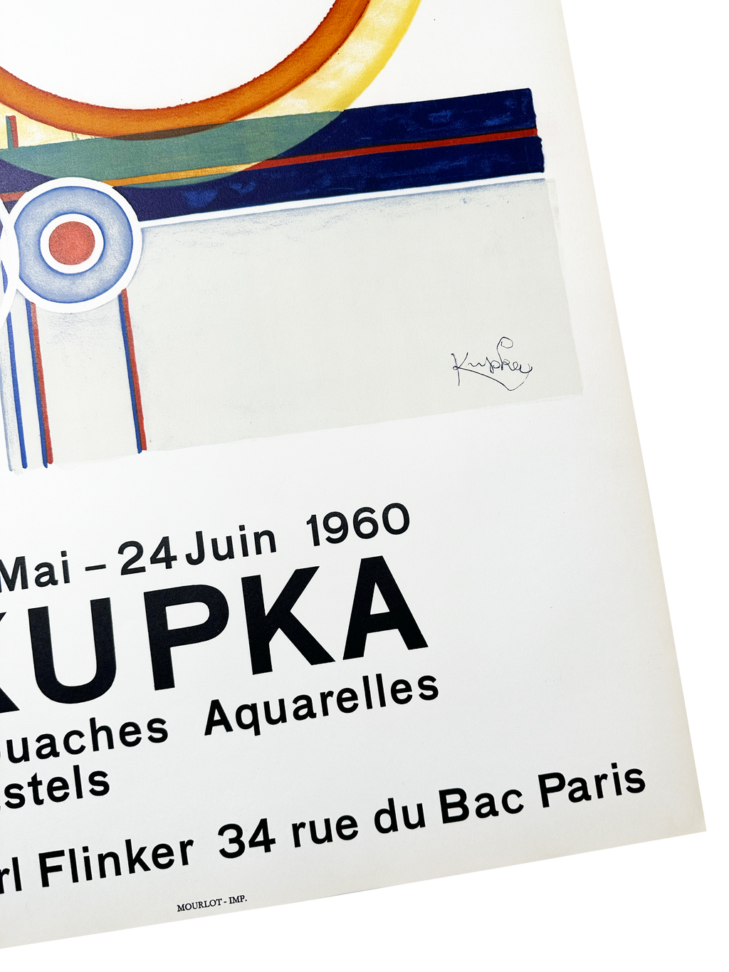 Original Frantisek Kupka Exhibition Poster Galerie Karl Flinker