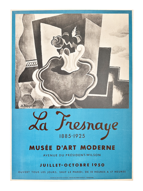 Affiche d'exposition originale par La Fresnaye, 1950 - Mourlot
