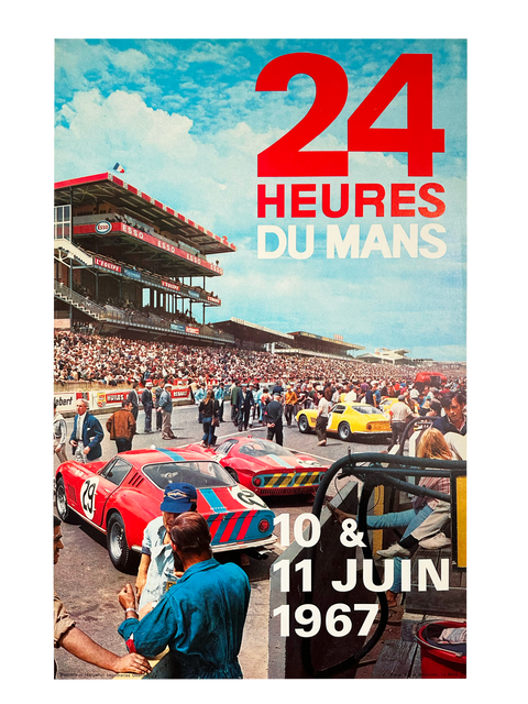 Affiche originale des 24 Heures du Mans 1967