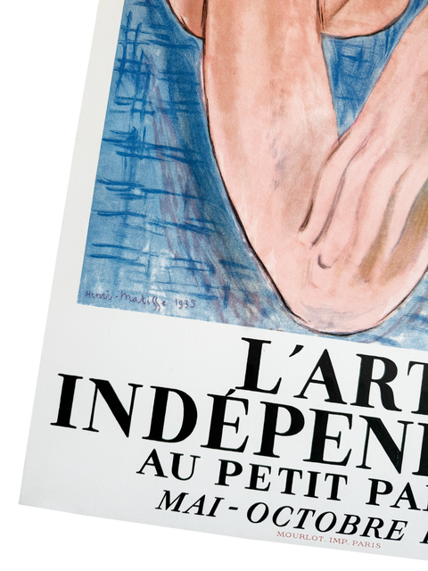 Affiche originale Henri Matisse "L'art Indépendant au Petit Palais" - Mourlot, 1937