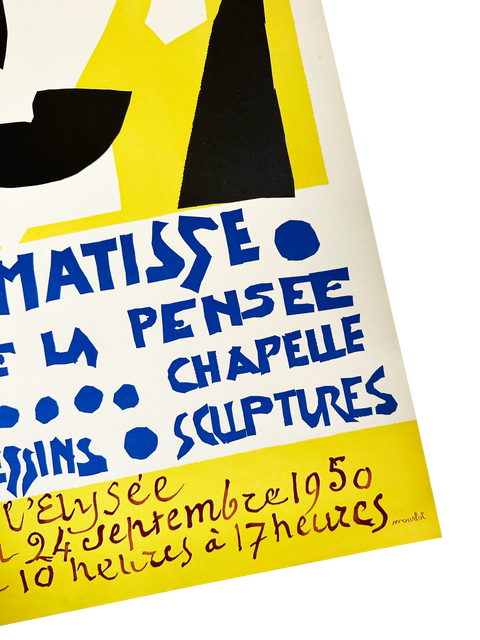 Affiche originale d'Henri Matisse "Maison De La Pensée Française", 1950 - Mourlot