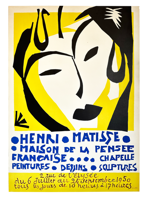 Original Henri Matisse Poster "Maison De La Pensée Francaise", 1950 - Mourlot
