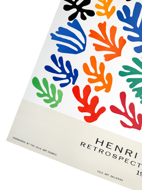 Original Henri Matisse Poster Retrospective Exhibition 1966 - Mourlot
