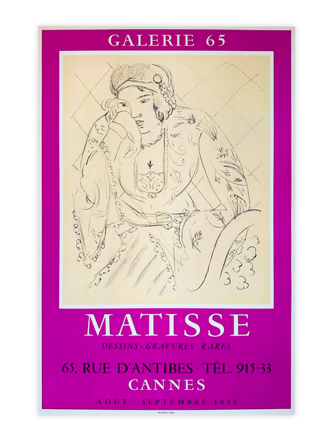 Original Henri Matisse Poster 1955 Cannes, Mourlot