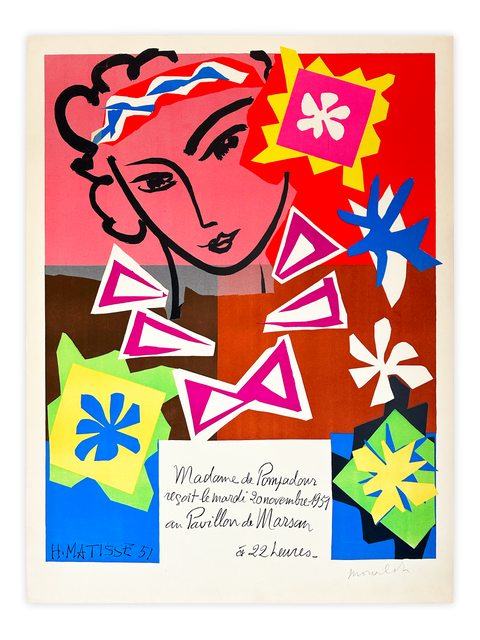 Original Poster Henri Matisse "Madame De Pompadour" 1951 - Mourlot