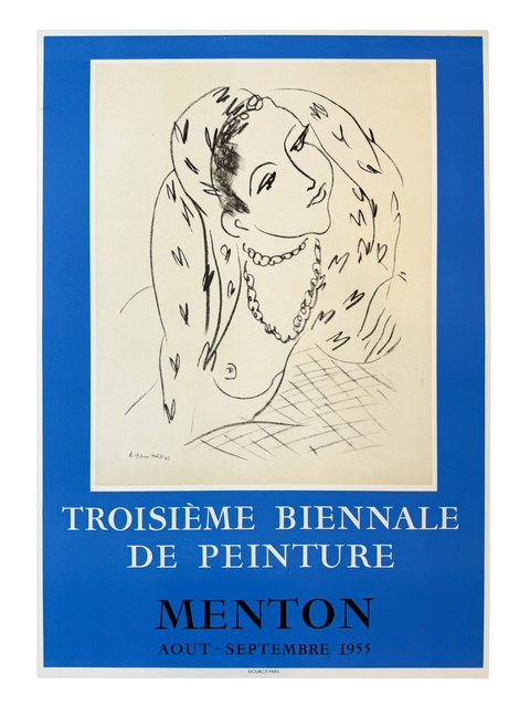 Original Poster By Henri Matisse 1955 - Menton, Printed Mourlot