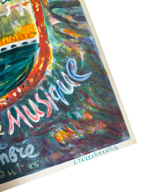 Original Poster Festival Musique Menton by Terechkovitch, 1966 - Mourlot
