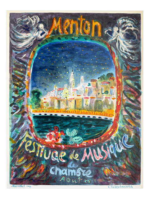 Original Poster Festival Musique Menton by Terechkovitch, 1966 - Mourlot